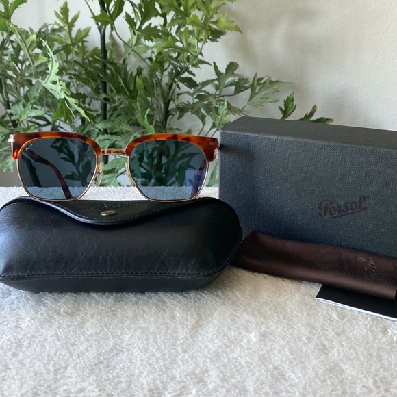 Persol Other - Persol Rectangle Clubmaster Sunglasses (3199-S, Havana/Blue)